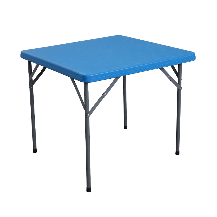 Blue 87cm Square Folding Table